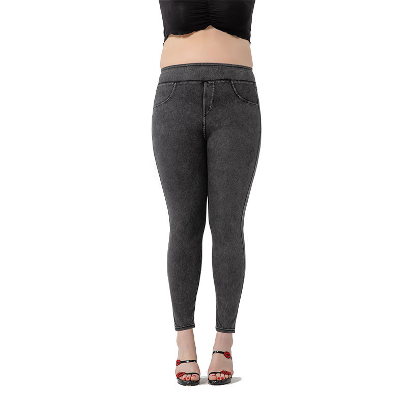 Europa y América caliente nuevo extendido más tamaño yoga fitness jeans cintura alta cadera bolsillo deportes pantalones Casuales