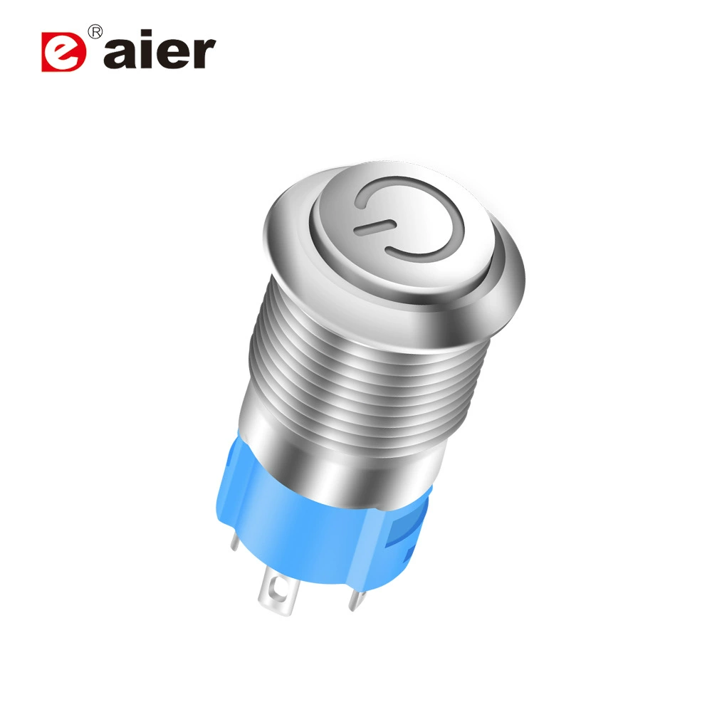 Переключатель кнопки ип65 металла 12 мм водоустойчивый высокий главный само-запирая с переключателем кнопки нержавеющей стали выключателя