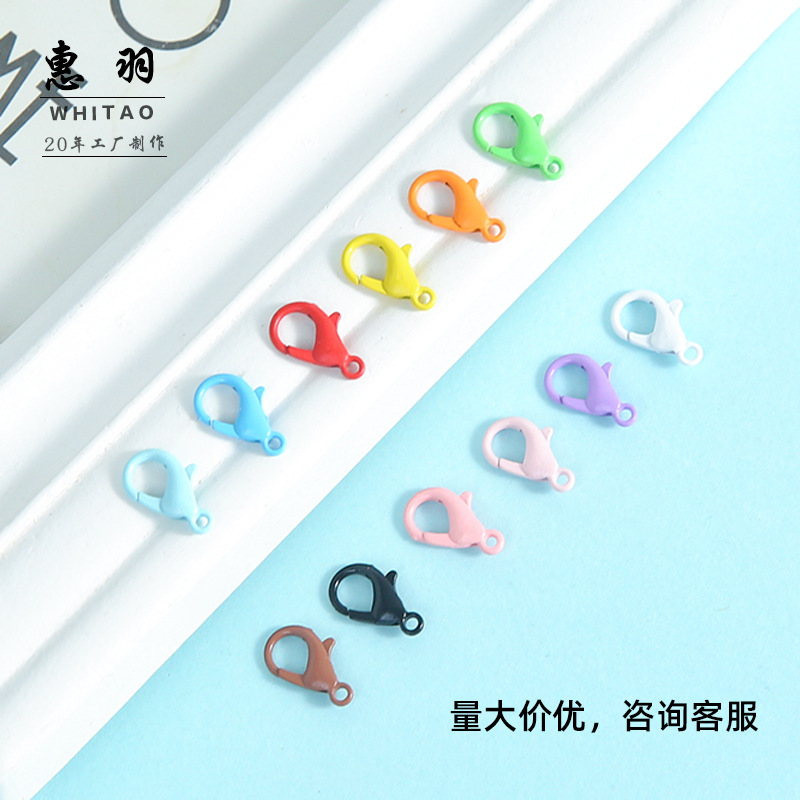 Colorful Painted 303 Crayfish Buckle Keychain DIY Material Connecting Buckle Jewelry Accessories Zinc Alloy Chain Buckle Wholesale