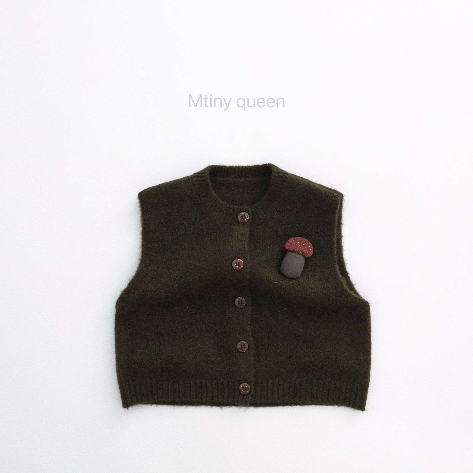 MQ～Unisex Baby Blend Sweater Vest Autumn Outfit Children's Green Knit Cardigan Vest Baby Waistcoat