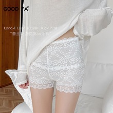 2025春夏薄款双层防透精致蕾丝花边收腹二合一打底裤三分安全裤女