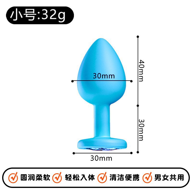Glow-in-the-Dark Silicone Anal Beads, Special-Shaped Anal Plug, Gradient Color — detail image 51