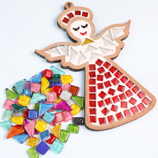 Glitter Crystal Freeform Stone Irregular Mosaic Factory DIY Children's Handmade Materials Wholesale Tiles