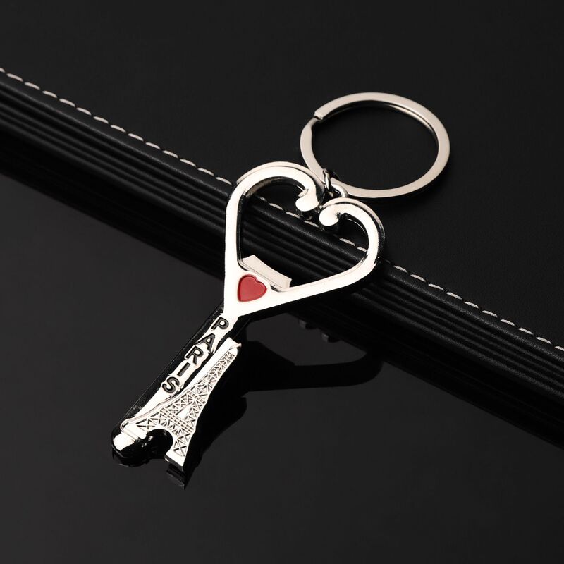 Factory metal simulation Eiffel Tower bottle opener keychain key chain promotion small gift one-piece delivery