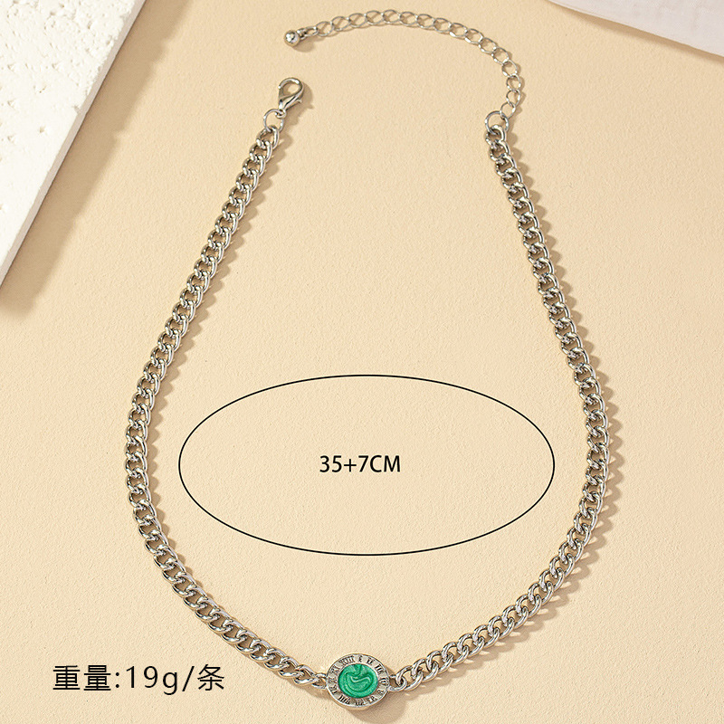 Lina collar retro de turquesa para mujer estilo coreano_voghion.com