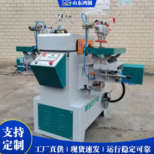 小型自动榫眼钻孔机设备 商用双端开槽设备 木工立式双头铣槽机