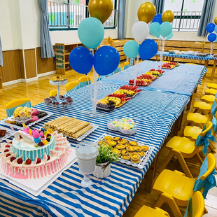 Wholesale disposable tablecloth rectangular party primary school kindergarten graduation season classroom decoration scene birthday layout
