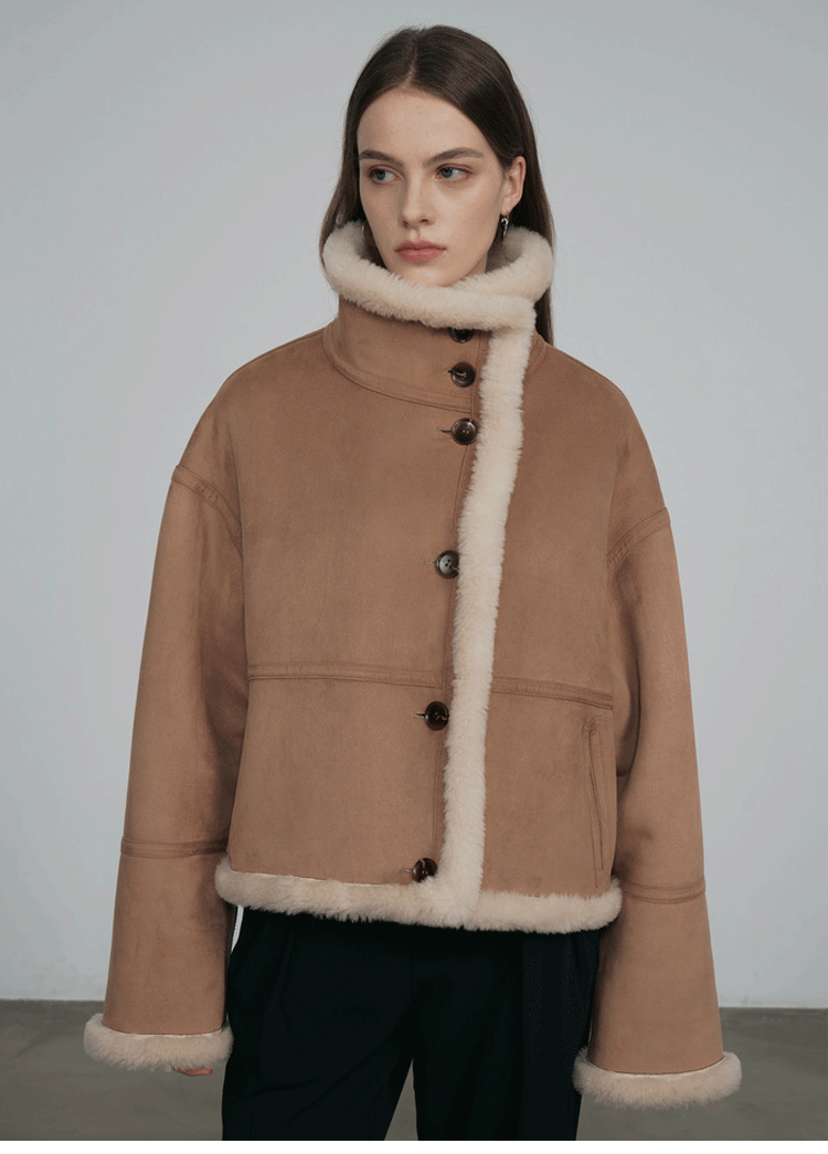 New Sheep Shearing Genuine Fur Coat Womens 2024 Winter Suede