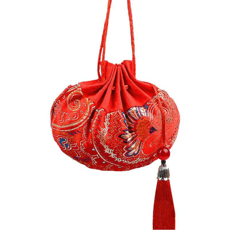 Ароматический мешочек в китайском стиле «Феникс» с кисточками, для ханьфу, подвеска для автомобиля, подарочный мешочек с полынью, ароматический мешочек в дворцовом стиле, пустой мешочек