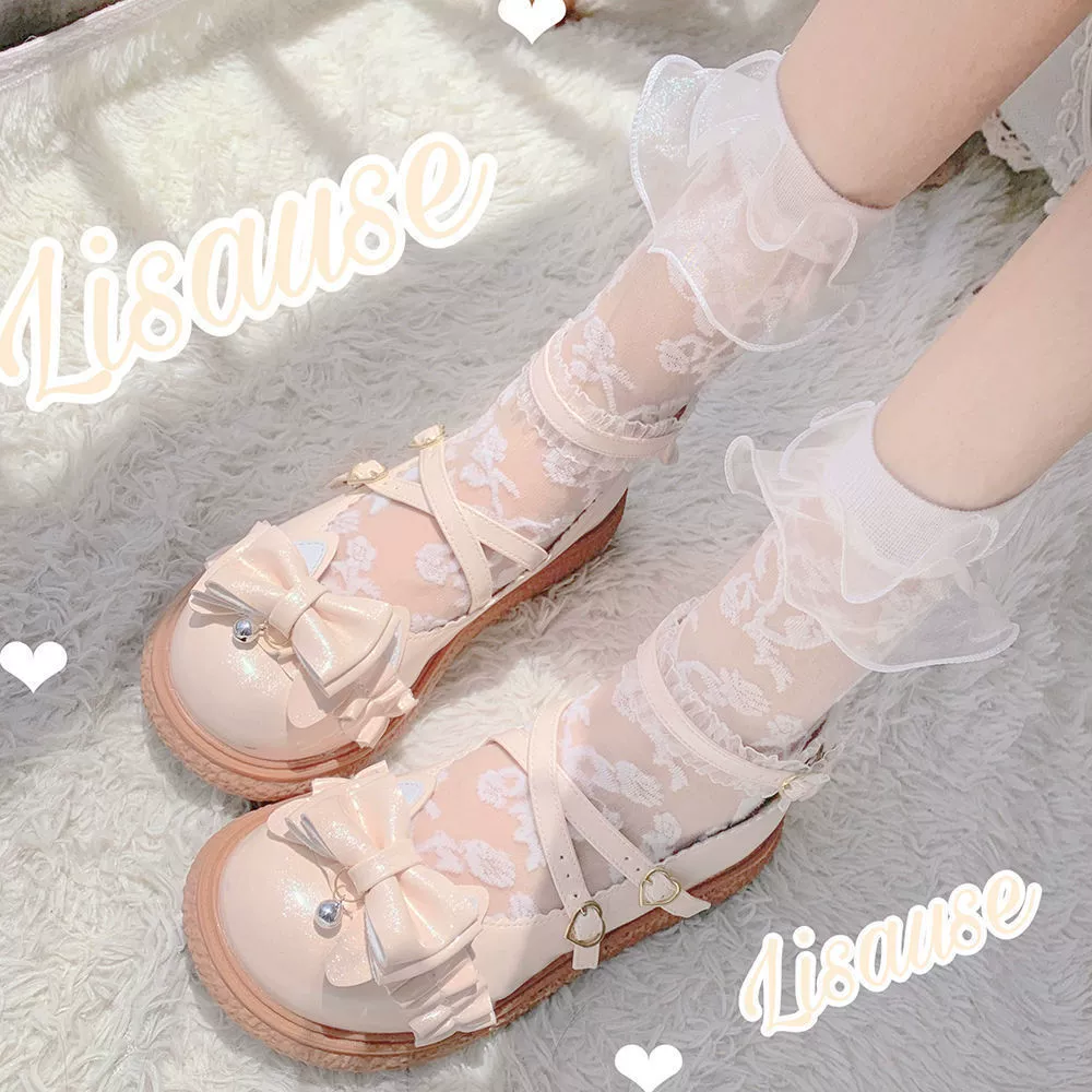 Носки Litto JK Lolita пышная марля, оборка на щиколотке, мелкий горошек — весна/лето, для детей