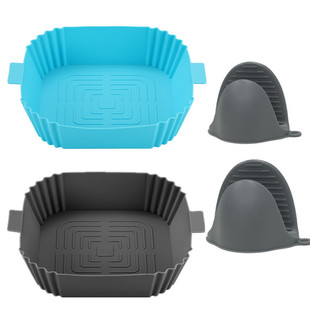 Cross-border Hot New Air Fryer Silicone Bakeware Thickened Electric Oven Microwave Heating Bakeware Set