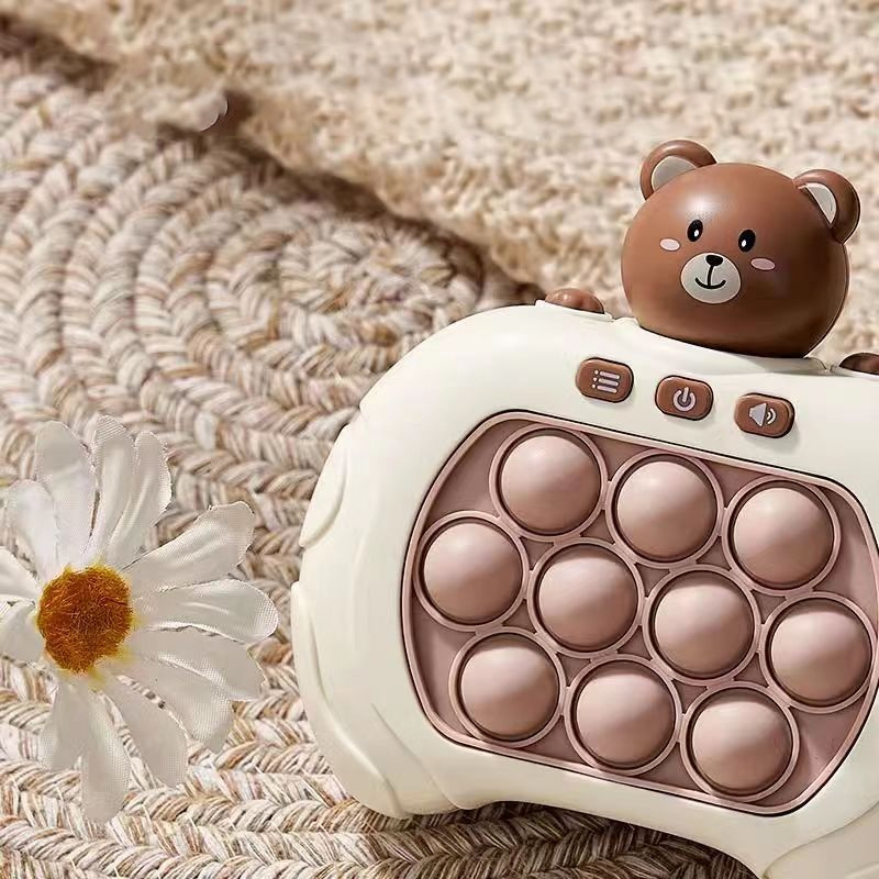 Empuje de mano música educación temprana rompecabezas juego de empuje rápido descompresión lindo ratón golpeando la máquina entrada juguete de prensa