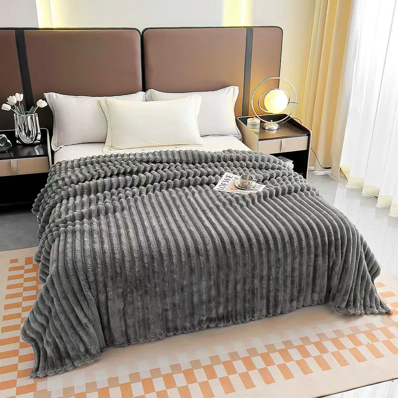 Flannel Double-Sided Duvet, Thickened Plush Throw, Multiple Sizes 70×100–200×230 cm