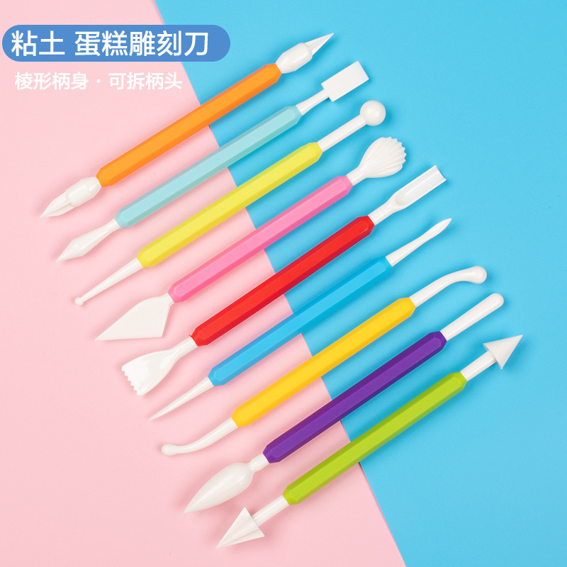 Manufacturer Produces Nine-Piece Cake Fondant Carving Knife Cutting Tool Clay Tool Baking Tool Set