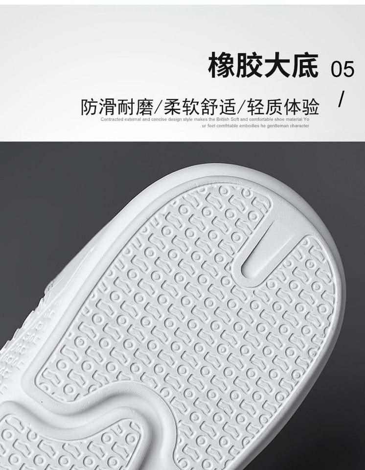Giày lười nam da bò mũi tròn, đế mềm gót thấp 1-3 cm, kiểu dáng đơn giản — GX988 màu trắng, GX988 màu đen chi tiết 13