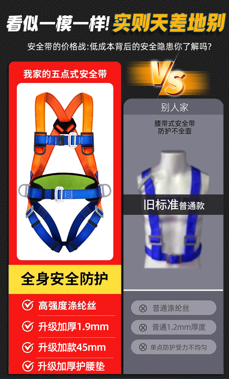 五点式安全带5点式国标全身五点一式新国标高空欧式电工安全带-阿里巴巴