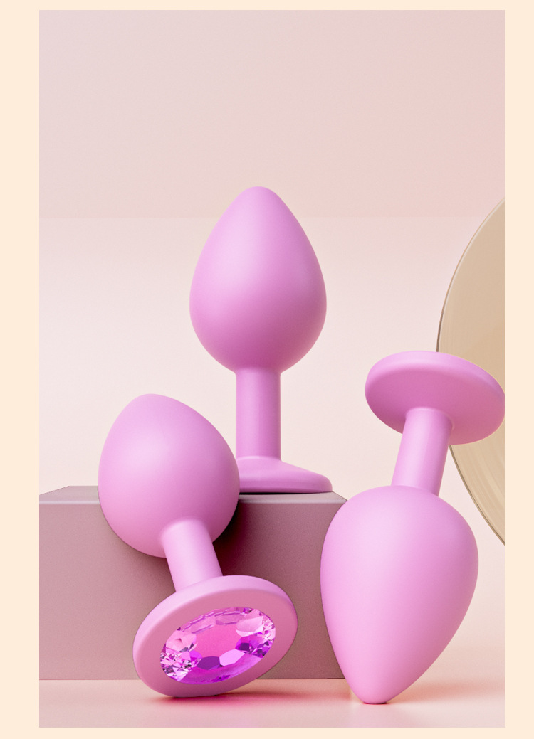 Silicone Anal Plug with Beads, Colorful Adult Toy for Couples — detail image 19
