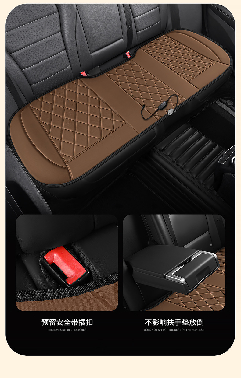 Wholesale car heated seat cushions, winter car electric heating pads, 12V/24V seat cushions, winter double-seat warming pads