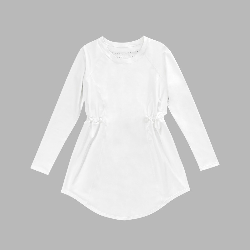 New Style Nude Loose Mesh Sports Fitness Yoga Tops Breathable Slimming Waist Yoga Clothes Fitness Long Sleeves for Women