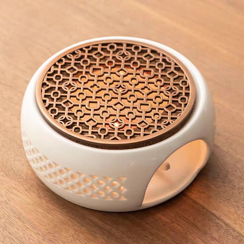 轻奢高档暖温茶炉花茶壶蜡烛煮茶炉陶瓷底座加热炉保温明火煮茶器