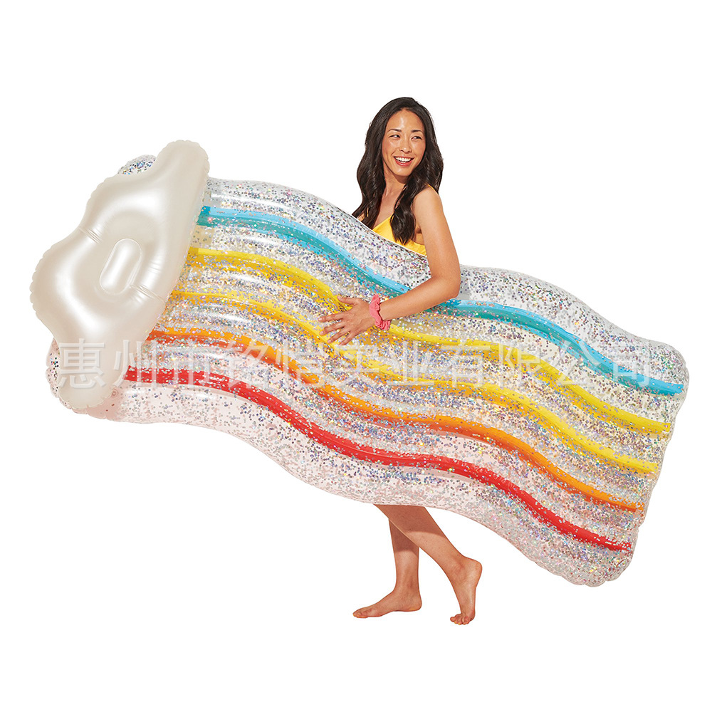 Inflatable rainbow beach water aqua park
