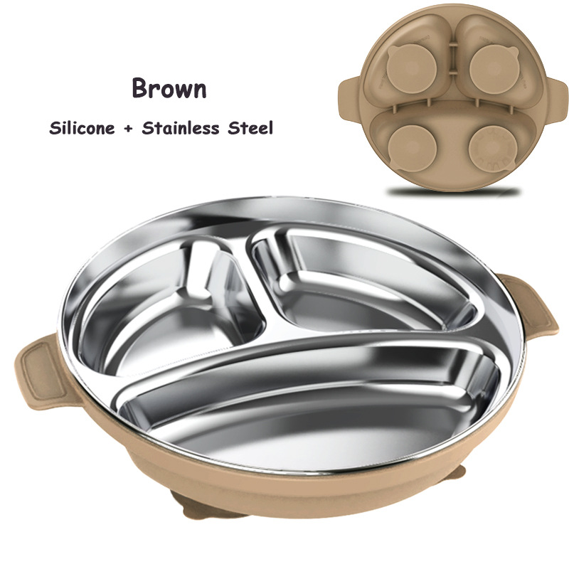 브라운/더블 이어 플레이트+스테인리스 스틸 라이너