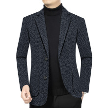 2024冬季毛呢大衣男羊毛呢中青年双面羊绒尼翻领外套男士呢子大衣