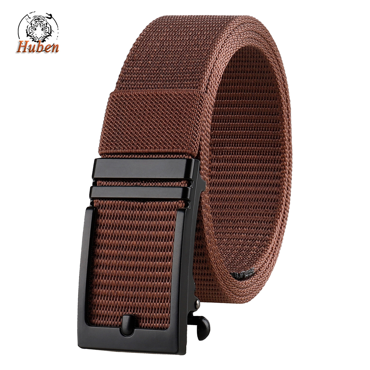 Cinturón para hombre Hebilla automática de aleación sin dientes Cinturón de nailon grueso Cinturón táctico Cinturón para hombre de moda de negocios