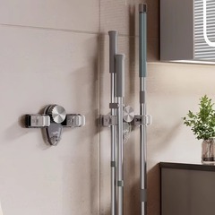 軽量高級吸盤壁掛け強力耐荷重粘着フックパンチフリーバスルームシームレスフックバスルームモップクリップ