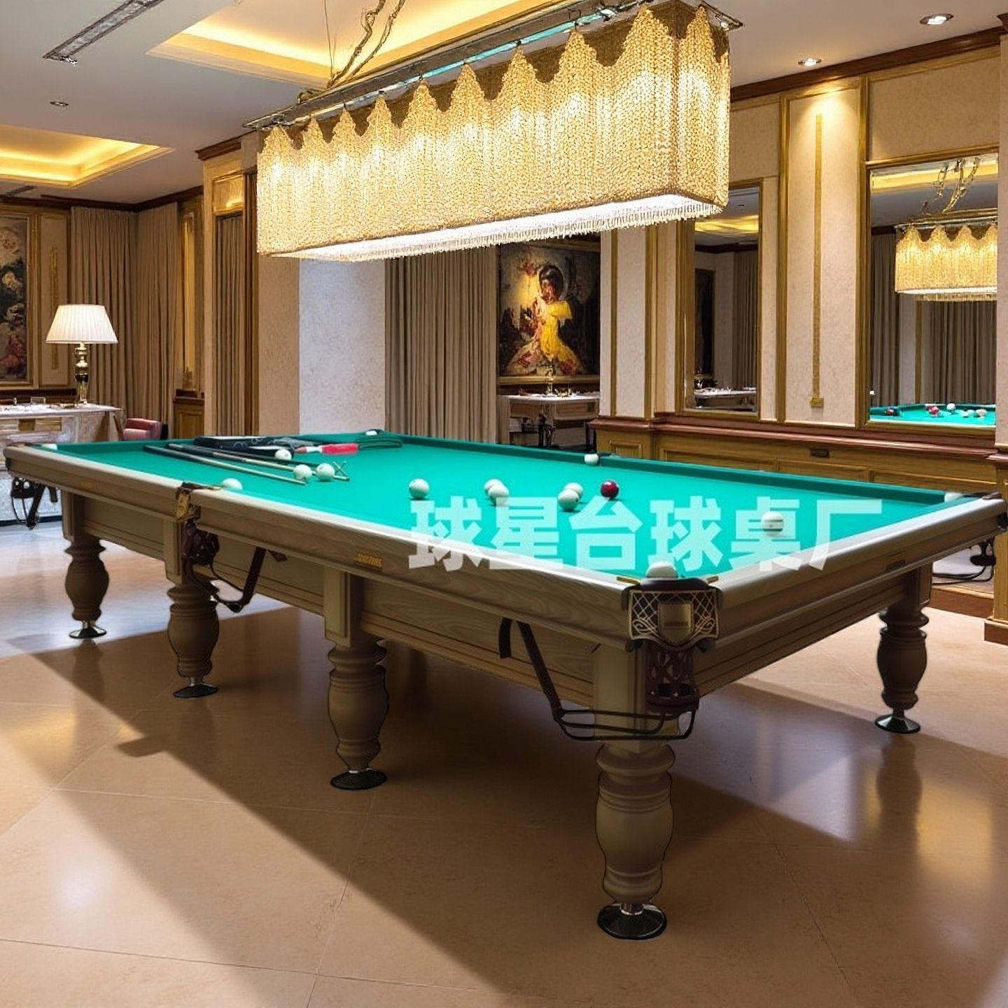 Russian pool table 12 feet Xin Star Russian pool table Guangdong star GD.QIUXING…