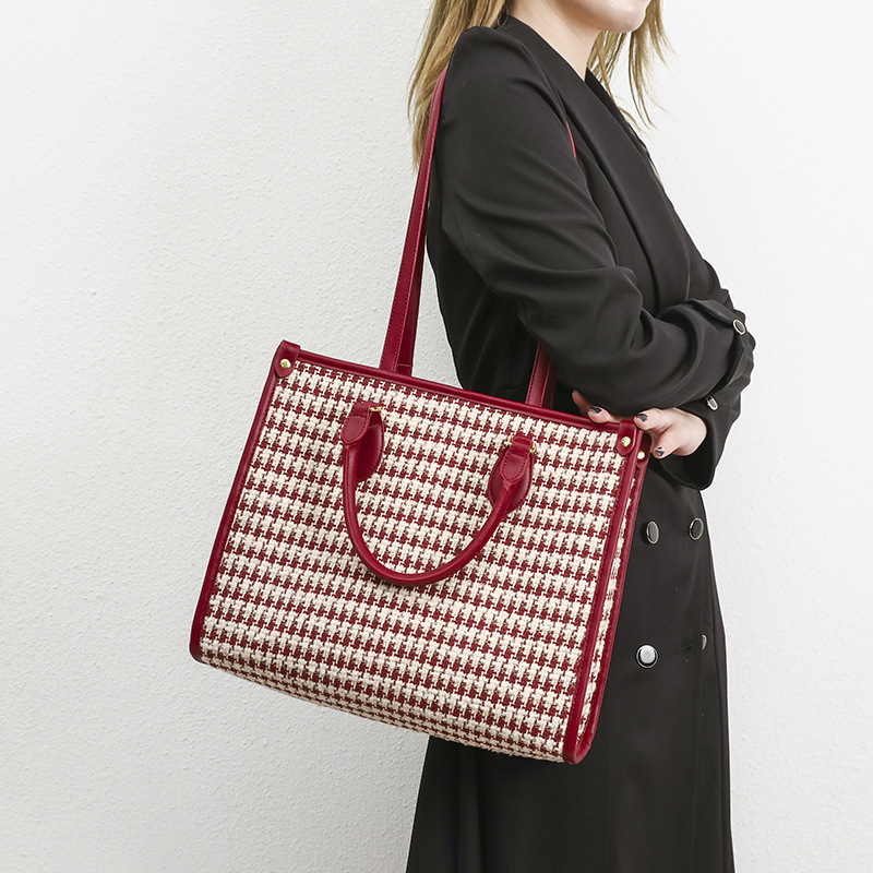 Large Women's Tote Bag For Work, Versatile Shoulder Briefcase_voghion.com