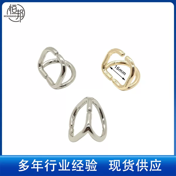 Zinc Alloy Die-Cast Open Double D Buckle Luggage Hardware Accessories Kelly Bag Wrist D Buckle Ring Ear Buckle DIY Free of Seam