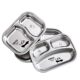 Food Grade 316 Split Dinner Plate Stainless Steel Adult Office Student Teacher Canteen Meal Three or Four Dinner Plate