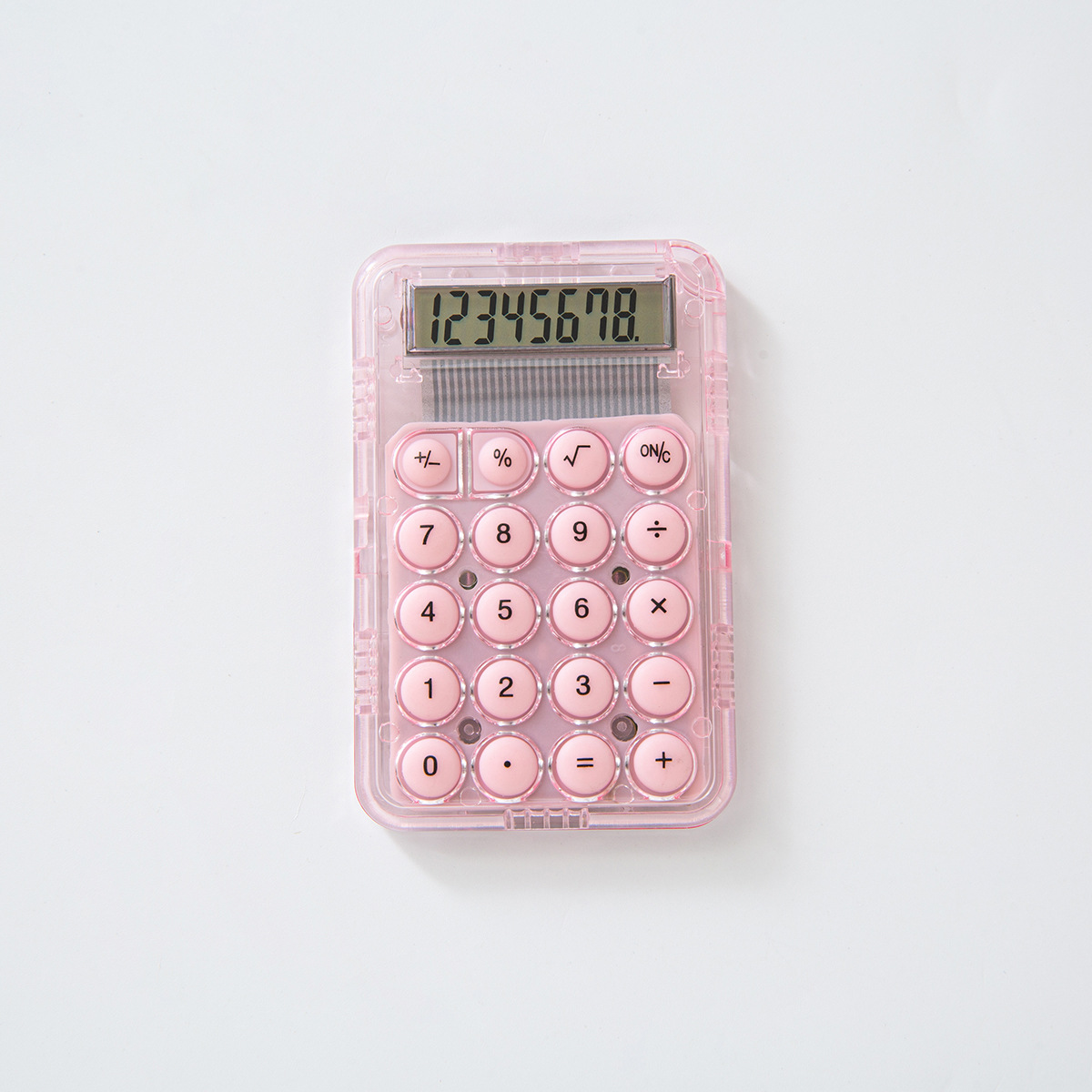 Transfronterizos de alto valor mini transparente pequeña calculadora encantadora bolsillo portátil regalo de color caramelo para estudiantes