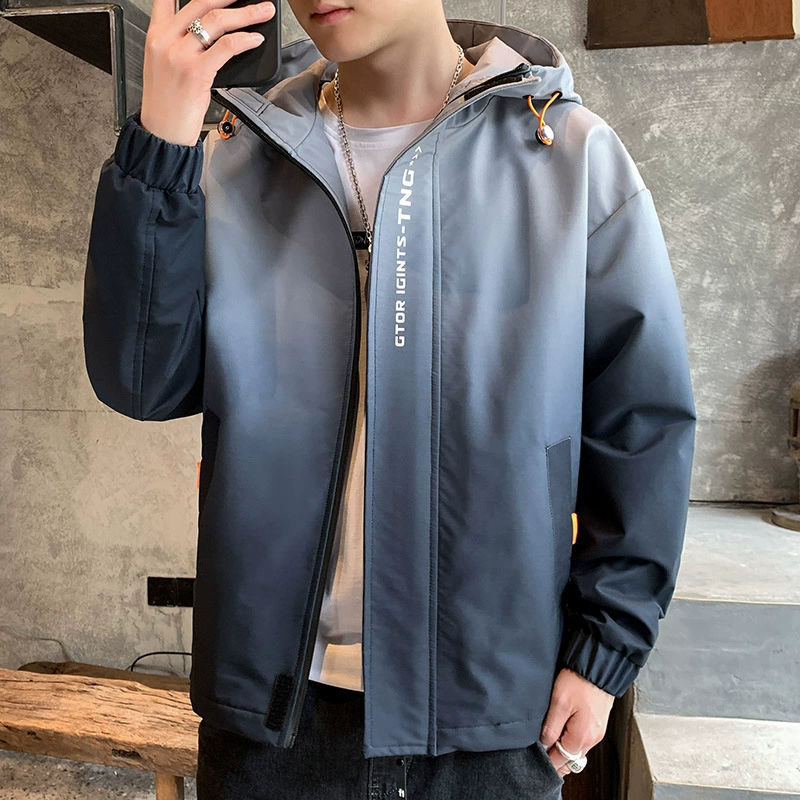 Прямая поставка с фабрики, весенне-осенняя мужская куртка с капюшоном, молодежная корейская модная куртка, Мужская повседневная мужская трансграничная