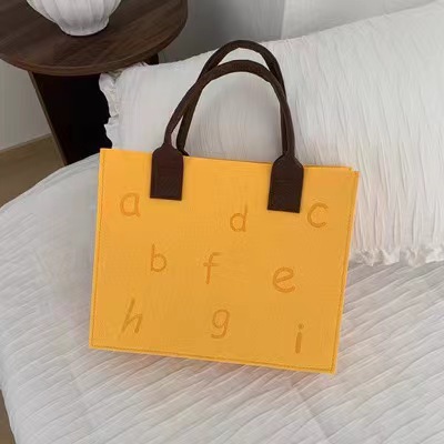 Bolsa de letras de fieltro grande, bolsa de fieltro portátil de gran capacidad, bolsa de almacenamiento para viajes