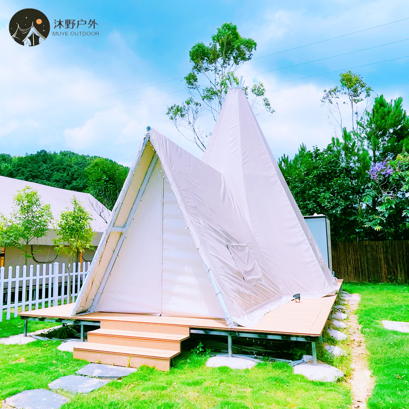 Muye alojamiento al aire libre campamento pirámide tienda Hotel área escénica Parque Ecológico B & B tienda de campaña del hotel fabricante