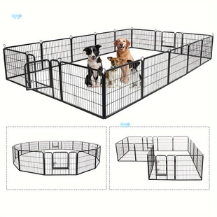 Pet Playpens for Dogs Foldable Metal Indoor Outdoor Pet Cross-Border