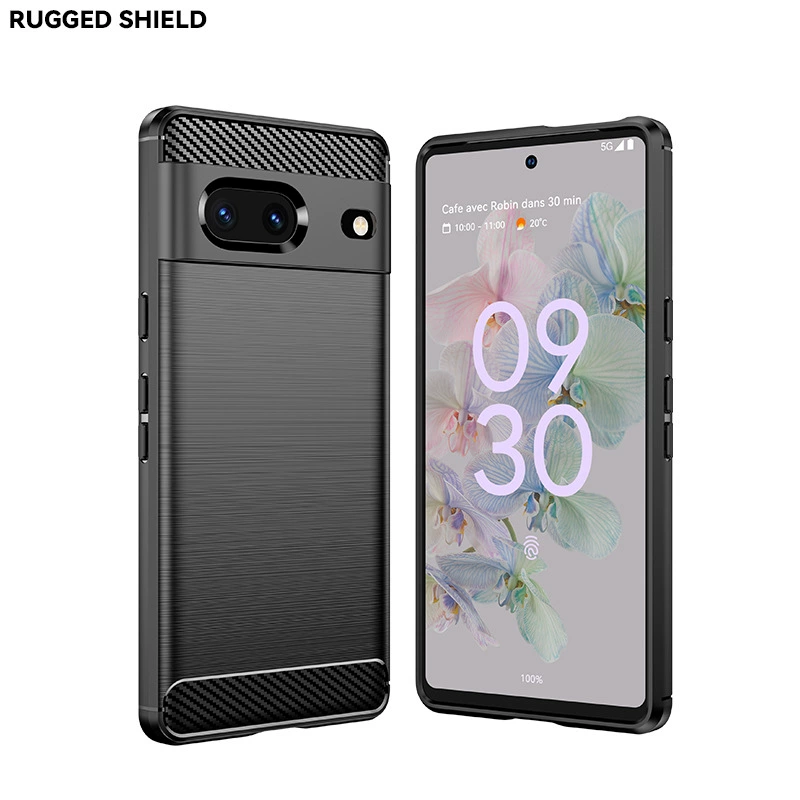 Чехол для мобильного телефона Google Pixel7 с защитой от пыли, воды и ударов, карбоновый рисунок, силиконовый мягкий чехол