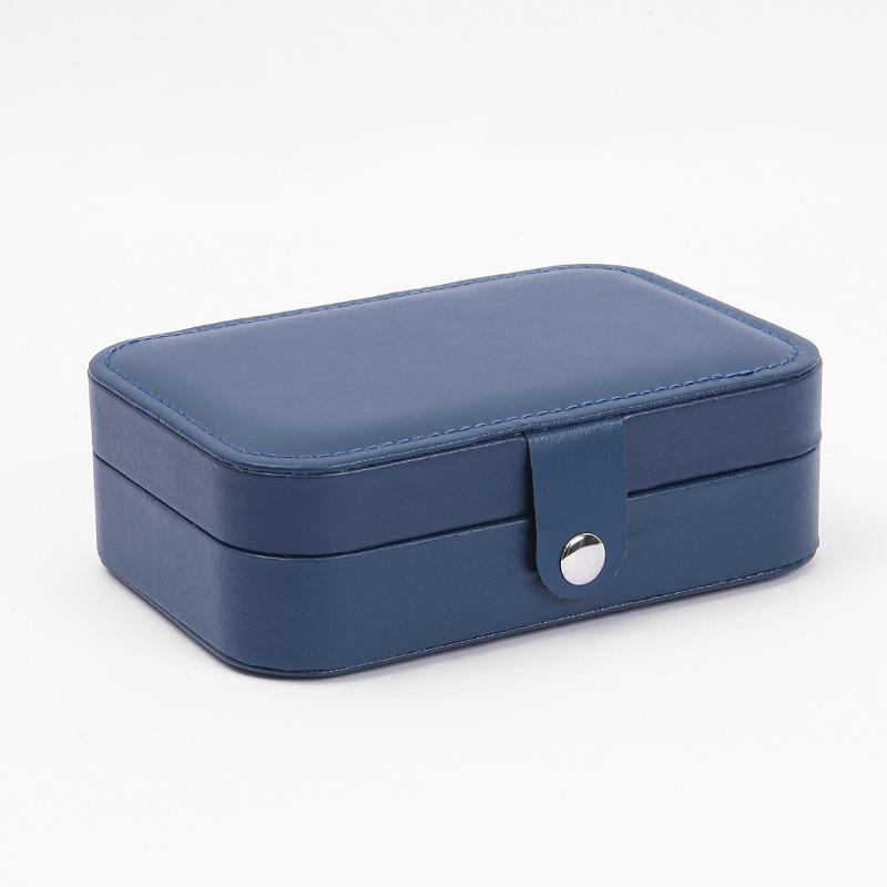 Caja de joyería de alta calidad simple, pendiente, collar, anillo, caja de almacenamiento al por mayor, caja de almacenamiento de joyería antioxidante portátil de doble capa