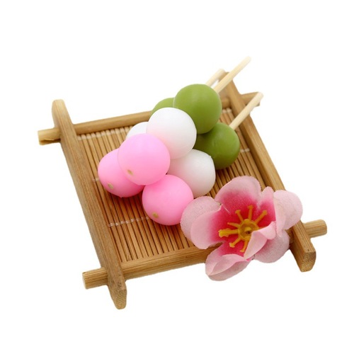 Fun meatball string hairpin Japanese-style simulation three-color meatball food hairpin side clip creative headwear student gift