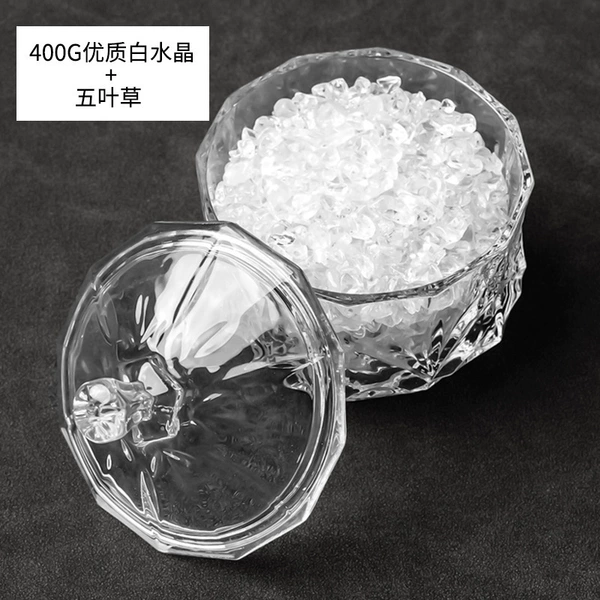 400g high -quality white crystal+penta -grasses magnetic bowl