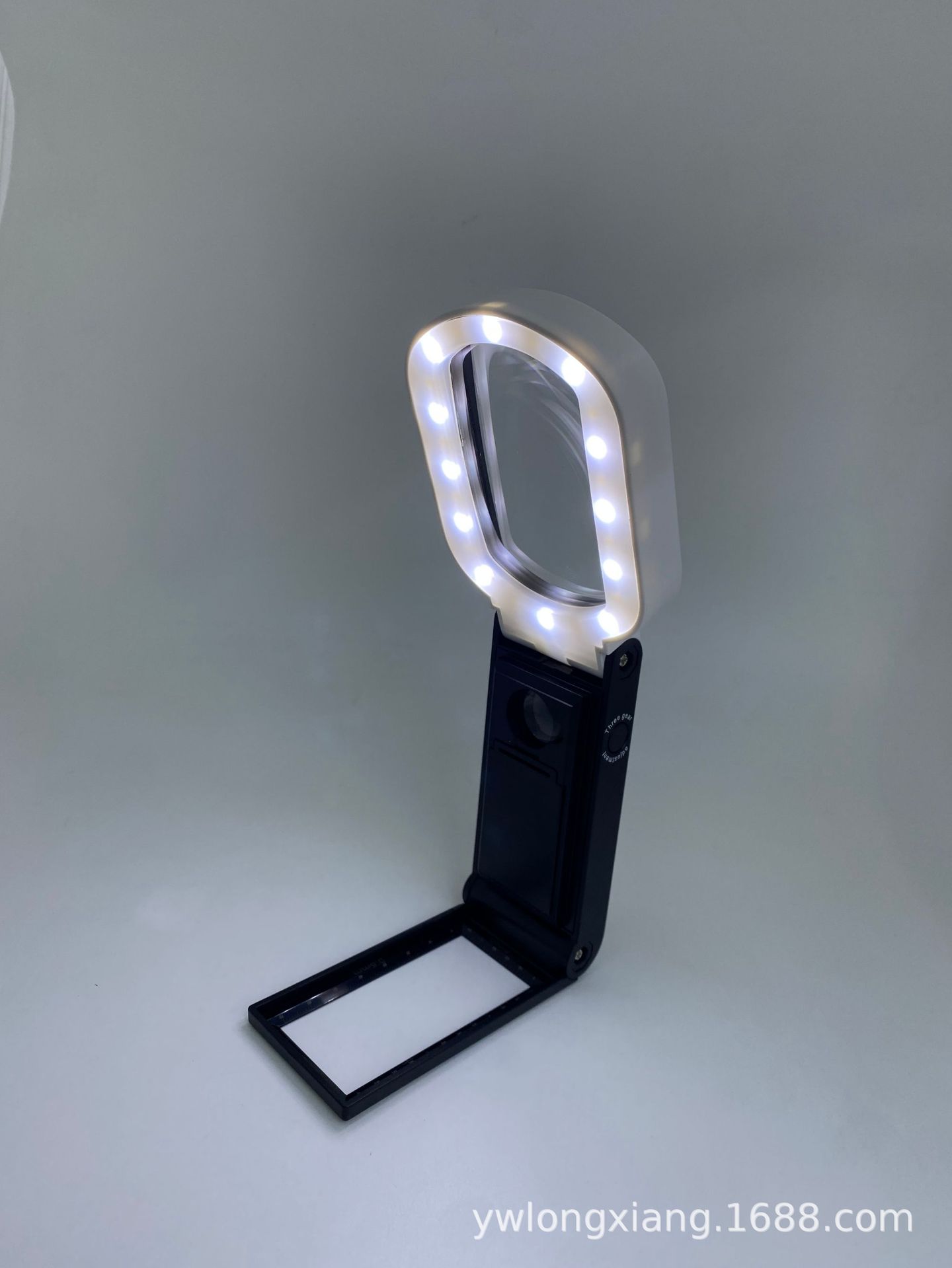 方形 亚克力镜片 24颗 COB灯  10倍 25倍  冷暖灯 折叠款放大镜