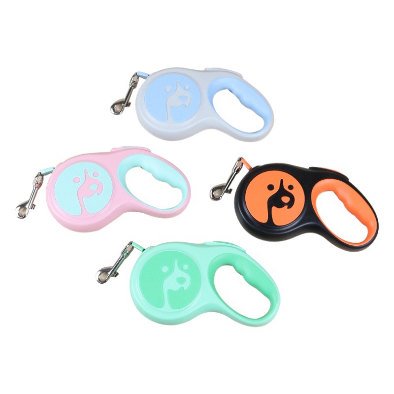Tractor de mascotas correa de perro retráctil automático Cadena de perro pequeño y mediano perro caminando cuerda suministros de salida