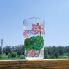Glossy Japanese crystal with glass, brand wineglass, cup, internet celebrity, hand painting