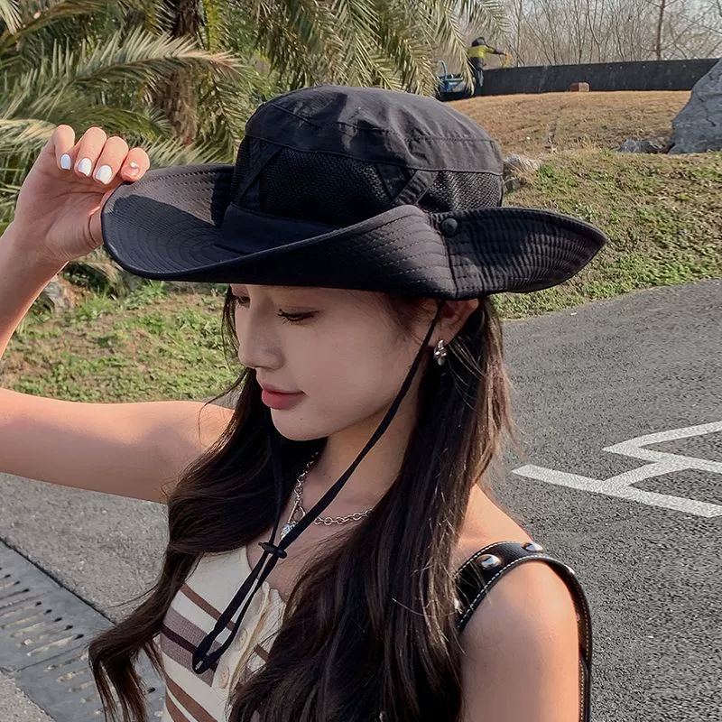 Summer universal protection buckle, cool breathable denim hat solar-powered, sun protection, wholesale