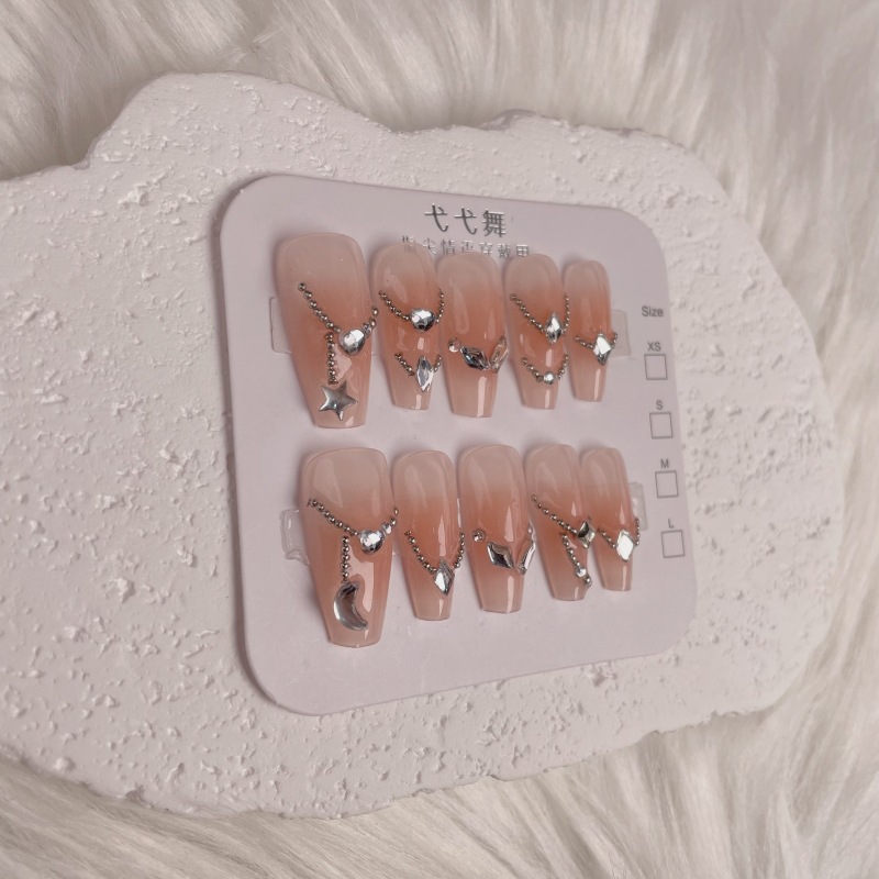 Yiyi Dance 10 piezas de uñas hechas a mano, terapia de luz, uñas, dopamina, uñas, uñas, parches al por mayor