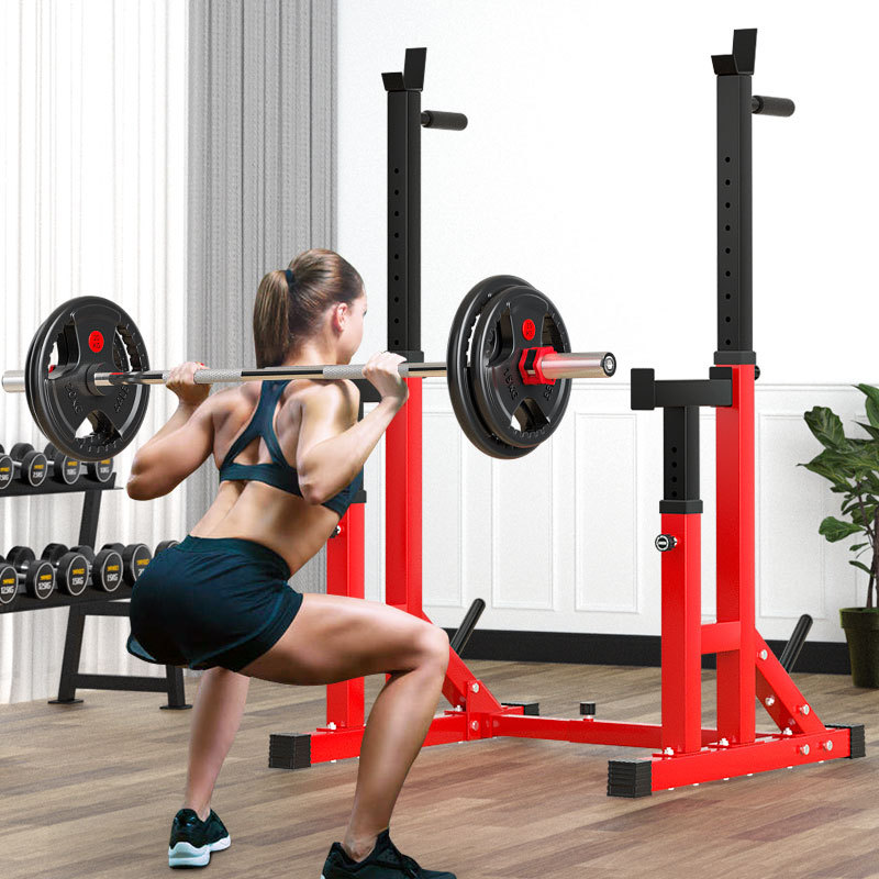 Marco de una pieza ajustable en cuclillas banco de peso multifunción pórtico Barbell rack equipo de fitness hogar