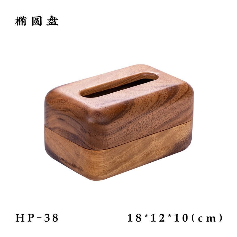 Directo DE FÁBRICA DE América del Sur caja de pañuelos de nogal de madera maciza caja de pañuelos de almacenamiento de madera entera caja de pañuelos simple chino