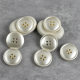 Chanel Pearl White Texture Gloss Button Resin Material Champagne Sweater Cardigan Garment Accessories Button